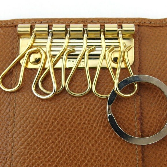 AUTH BVLGARI Key Case Logo button leather - Picture 5 of 8